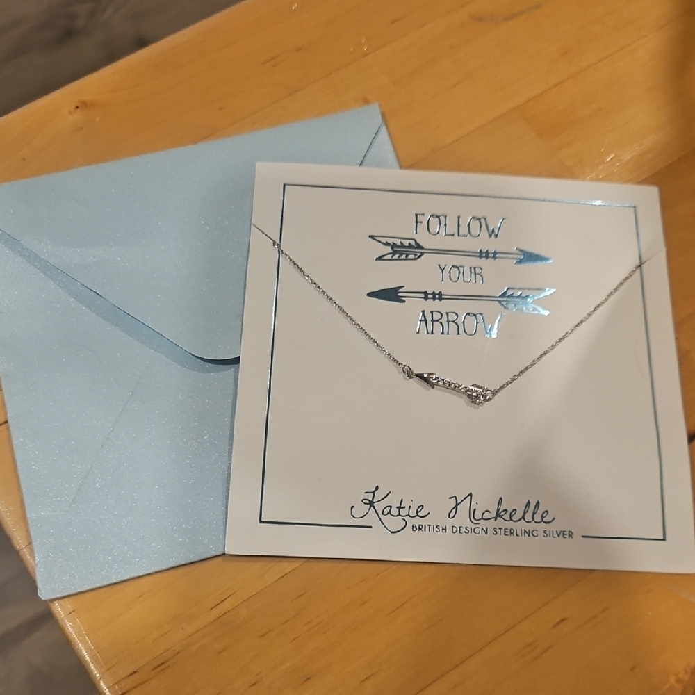 Katie Nickelle Sterling Silver Arrow Necklace~ NWT